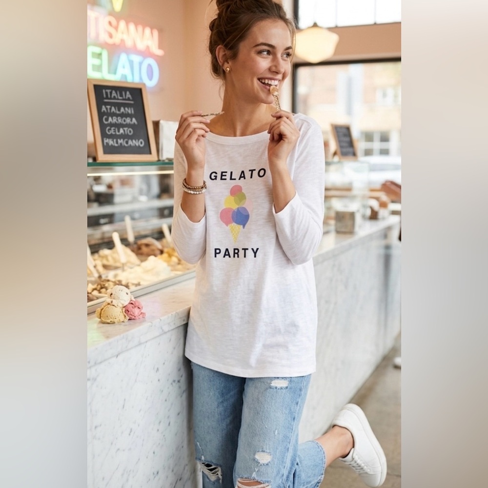 NWT Talbots Gelato Party Tee